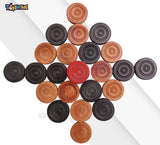 Toyshine Carrom Playing Coins and Powder for kids and adult| 24 Wooden Coins | 1 Striker | 1 Urea Powder SSTP,Multicolor