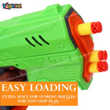 Toyshine Combat Warrior Foam Blaster Gun Toy, Safe and Long Range, 10 Bullets, Green