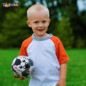 Toyshine Edu-Sports 2 in 1 Kids Football Soccer Educational Toy Ball, Size 3, 4-8 Years Kids Toy Gift Sports - Sloth and Zebra (TS-2022)