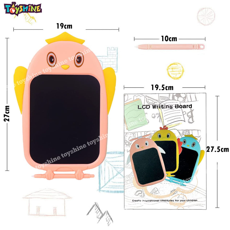 Toyshine Writing Tablet 8.5 Inch Colorful Screen Doodle Board for ges 3+ Kids Toys, Electronic Drawing Board Kids Doodle Pad Educational and Learning Toys Girls Boys Gifts Pink M3