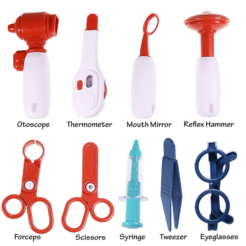 Toyshine 3 in 1 Carry Along Doctor Set Pretend Play Toy, 12 Accessories, Pretend Play Learning Toy