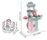 Toyshine 3 in 1 Carry Along Doctor Set Pretend Play Toy, 12 Accessories, Pretend Play Learning Toy