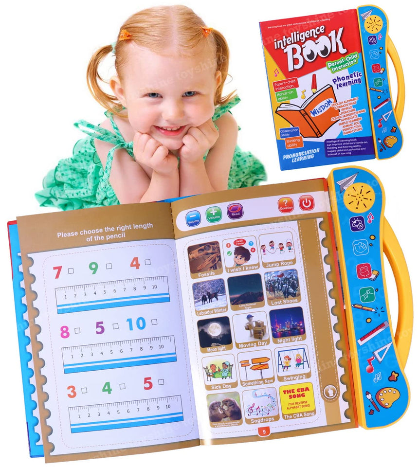 Toyshine Interactive E Learning Children Book Musical English Educational Phonetic Learning Book for 3+ Years, Model - Puzzle Fun,Multicolor