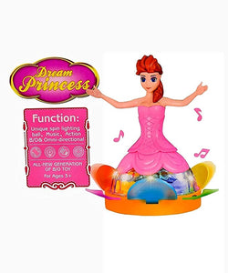 Toyshine Dream Princess Doll with Music and 4D Lights for Kids - Random Color