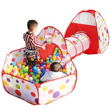 Toyshine 3-in-1 Foldable Tunnel Ball Pool Outdoor Tent House