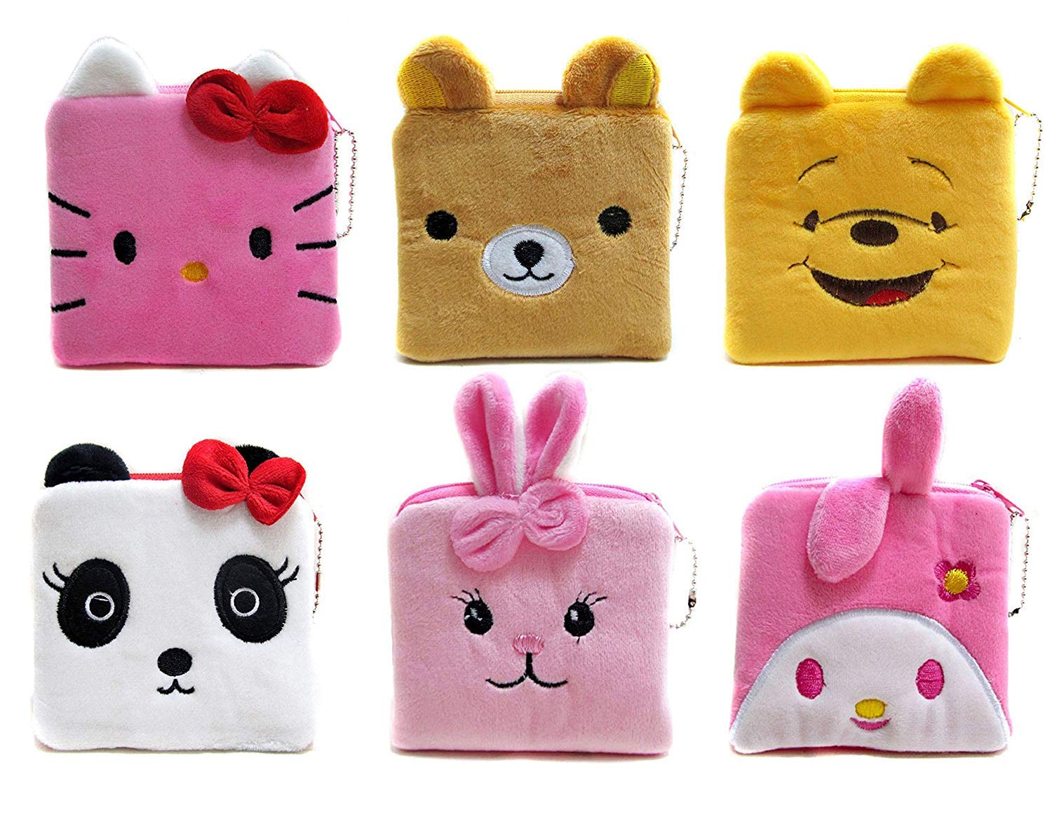 Buy KC Lovely Cute Soft Silicone Baby Kitty Cartoon Multi-Function Mini Coin  Purse for Earphone Lipsticks Headphone Pendrive Keys (Black) at Amazon.in