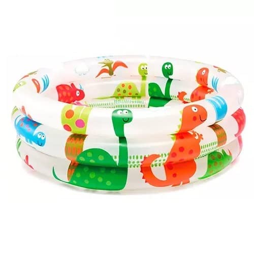 Toyshine Inflatable 3 Rings Baby Bath Tub Swimming Pool Play Centre Toy for Kids - 61 x 61 x 22 Cm