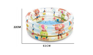 Toyshine Inflatable 3 Rings Baby Bath Tub Swimming Pool Play Centre Toy for Kids - 61 x 61 x 22 Cm