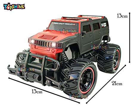 Toyshine SUV Remote Control Car, 1:20 scale, Multi Design, Red-Black Color
