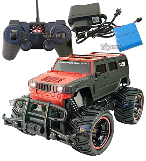 Toyshine SUV Remote Control Car, 1:20 scale, Multi Design, Red-Black Color