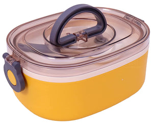 Spanker Lunch Box Thermal Stainless Steel 1000 ml Insulation Brunch Munch Box Tableware Set Portable Lunch Containers for Kid Adult Student Children Keep Food - Yellow
