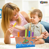 Toyshine Wooden Pop Up Toy Montessori Games Preschool Learning Educational Toys for 1 2 3 Years Baby Toddlers Kids Boys Girls