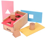 Toyshine Wooden Building Blocks, Shape sorter and Classification Box | Wooden Storage Box Montessori Toys for Kids Girls Boys