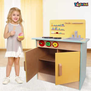 Toyshine Big Size Wooden Play Kitchen Set for Kids