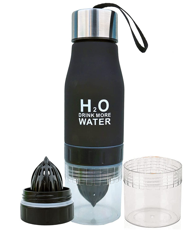 Toyshine H2O Shaker Cum Water Bottle Perfect for Protein Shakes and Pre Workout,Black SSTP (TS-2022)