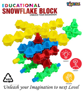 Toyshine Flakes 190 Piece Interlocking Plastic 3D Flakes Set | Creative, Educational Building Blocks, STEM Toy for Boys, Girls