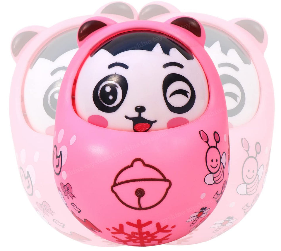 Toyshine Push and Shake Wobbling Bell Sounds Roly Poly Tumbler Doll (Pink)