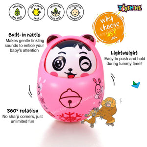 Toyshine Push and Shake Wobbling Bell Sounds Roly Poly Tumbler Doll (Pink)
