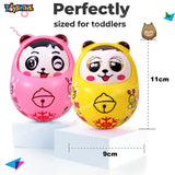 Toyshine Push and Shake Wobbling Bell Sounds Roly Poly Tumbler Doll (Pink)