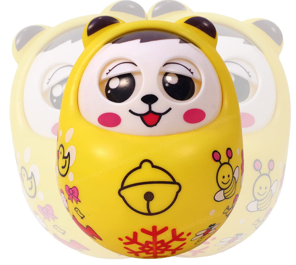 Toyshine Push and Shake Wobbling Bell Sounds Roly Poly Tumbler Doll (Yellow)