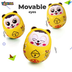 Toyshine Push and Shake Wobbling Bell Sounds Roly Poly Tumbler Doll (Yellow)