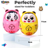Toyshine Push and Shake Wobbling Bell Sounds Roly Poly Tumbler Doll (Yellow)
