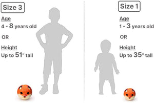 Toyshine Synthetic Leather Edu-Sports Football Soccer Educational Toy Ball for 4-8 Years Kids, Size 3 - Fox (Orange) (TS-2022)