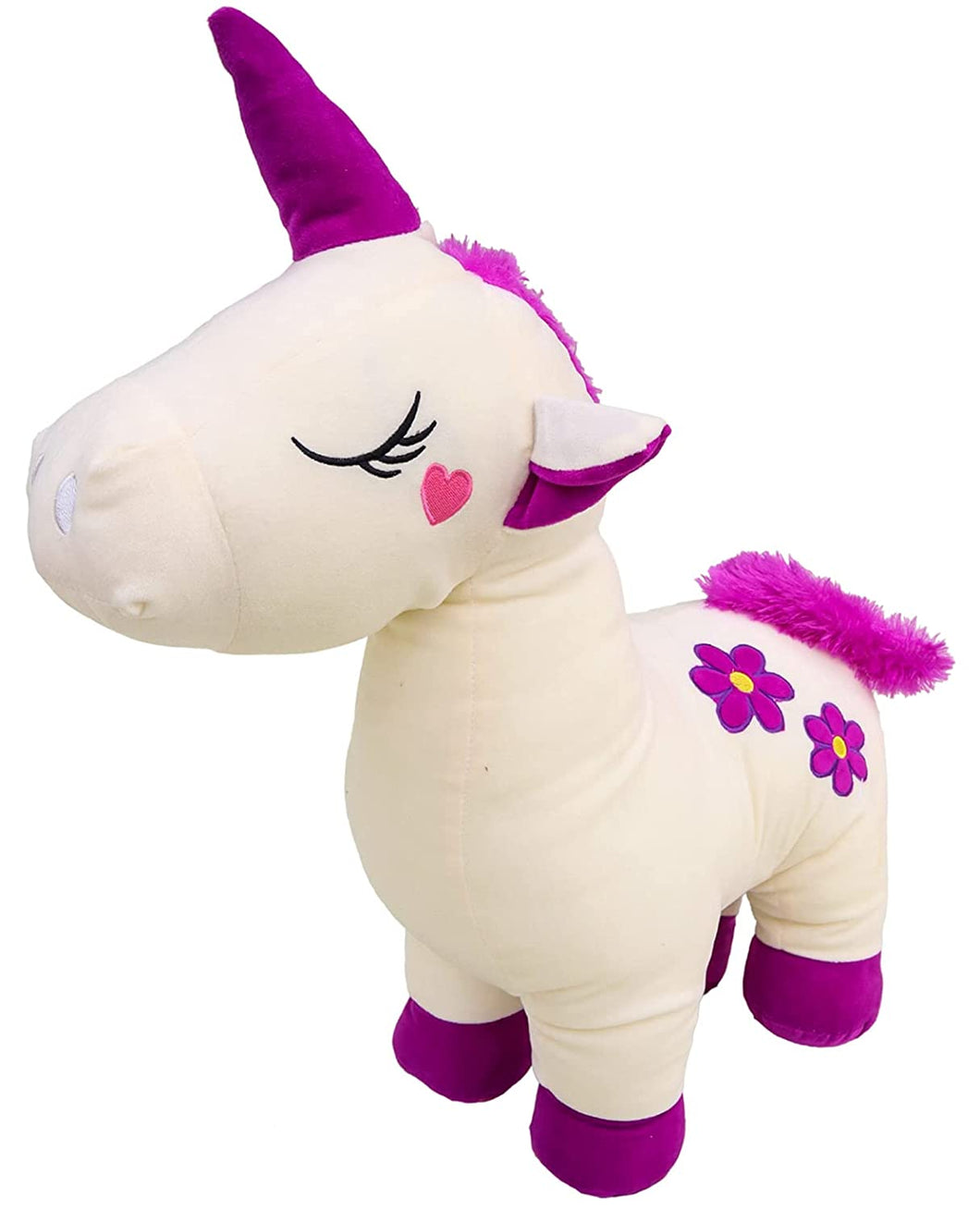 Toyshine Big Unicorn Stuffed Animal Soft Large Unicorn Plush Pillow Toy Gift for Girls Boys (White, 63 cm)