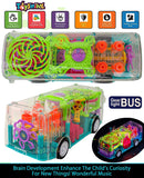 Toyshine Transparent Bus Concept Musical and 3D Lights Kids Transparent Car, Toy for 2-5 Year Kids Baby Toy