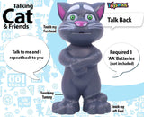 Toyshine Mimicing Repeat What You Say Talking Cat with Stories and Songs, Touch Functions and Music, Funny Toy for Kids Birthday Girls Boys Kids Toddler 2 3 4 5 Year Old- Grey
