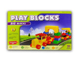 Toyshine Play Blocks Big Blocks Set, Multi Color – 31 Pieces - Made in India