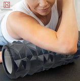Spanker Star-daimond Cut Design Foam Yoga Roller for Physical Therapy Exercise, Body Foam Roller, Deep Tissue Massager , Black SSTP