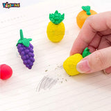 Toyshine Pack of 22 Fruit Treat Erasers for Children Party Favors, School Supplies