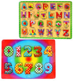 Toyshine Wooden ABC ABD 123 Letters and Numbers Puzzle Toy, Educational and Learning Toy - Set 5 (TS-2022)