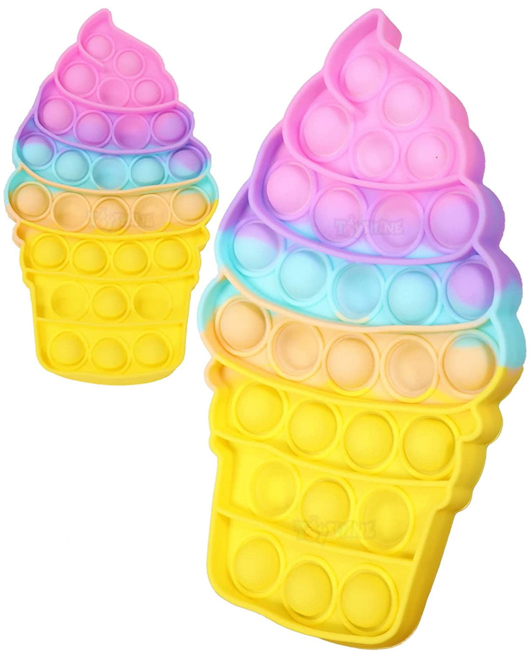 Toyshine 1pc of ICE Cream Softy Fidget Popping Push Bubbles Sounds Toy