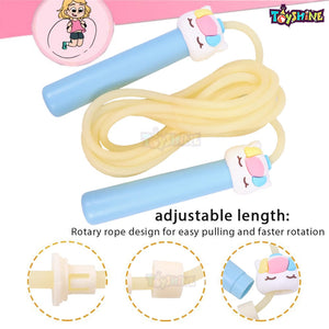 Toyshine Kids Skipping Rope Jump Rope, 6.5 ft Adjustable PVC Skipping Rope for Boys and Girls Fitness, Unicorn