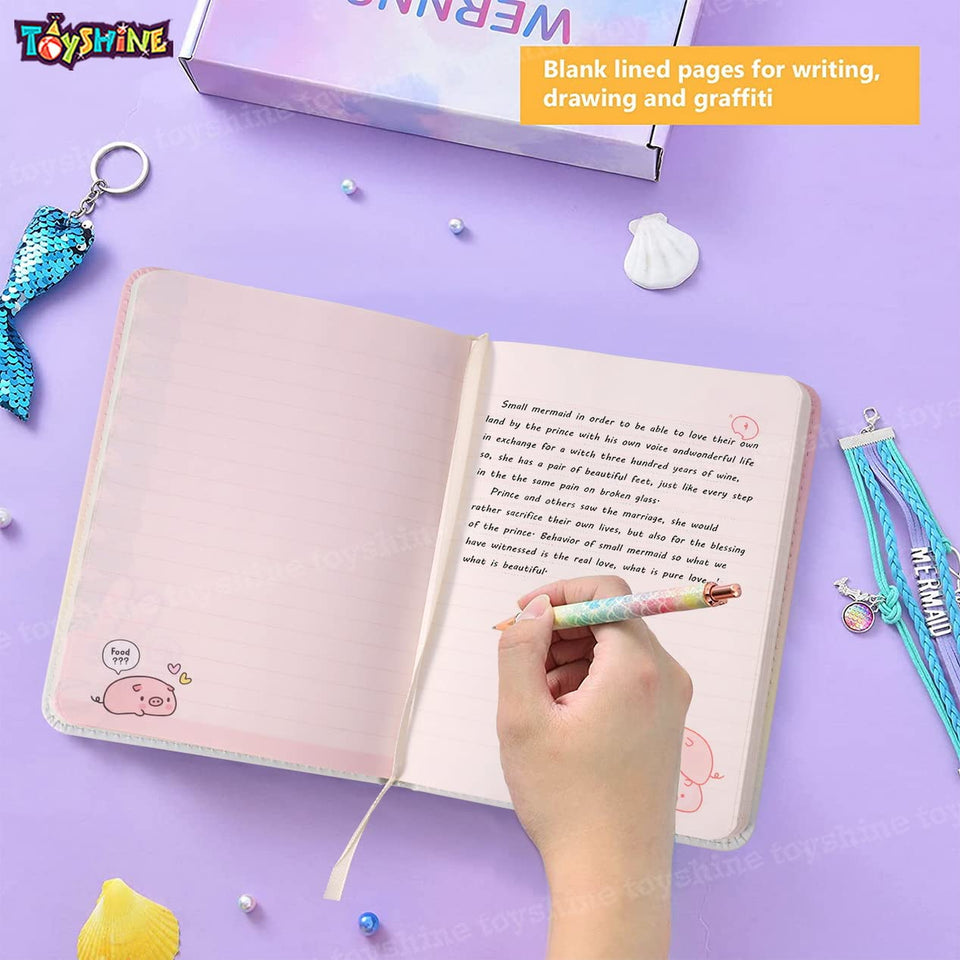 Toyshine Unicorn Stress Relief Notebook with Soft Touch for Kids Girls Students Gift, PU Leather Hardcover School Office 7×5 Inch 128 Pages