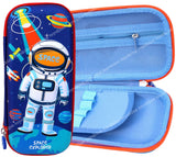 Toyshine EVA Space Explorer Hardtop Pencil Case with Multiple Compartments - Kids School Supply Organizer Students Stationery Box - Girls Pen Pouch- Multi-Color